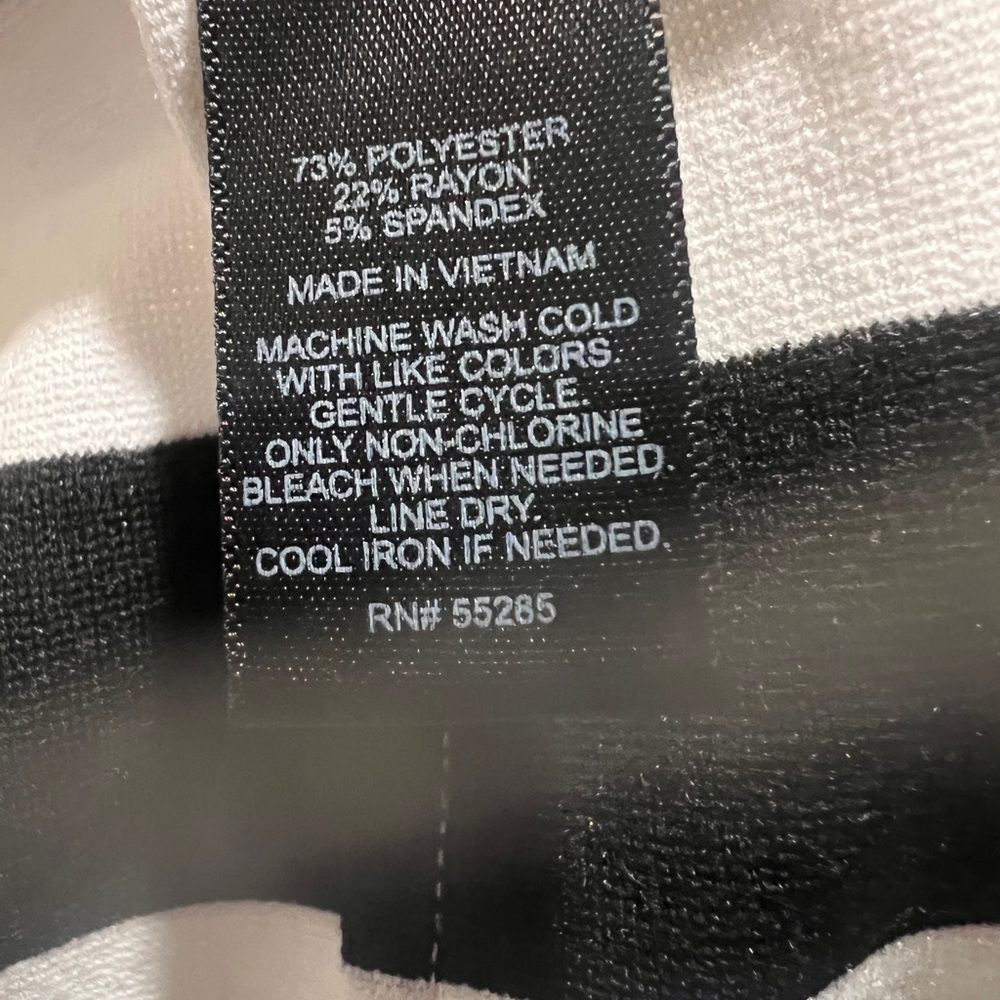 Express Black and White Striped High Waist Shorts - Picture 3 of 6